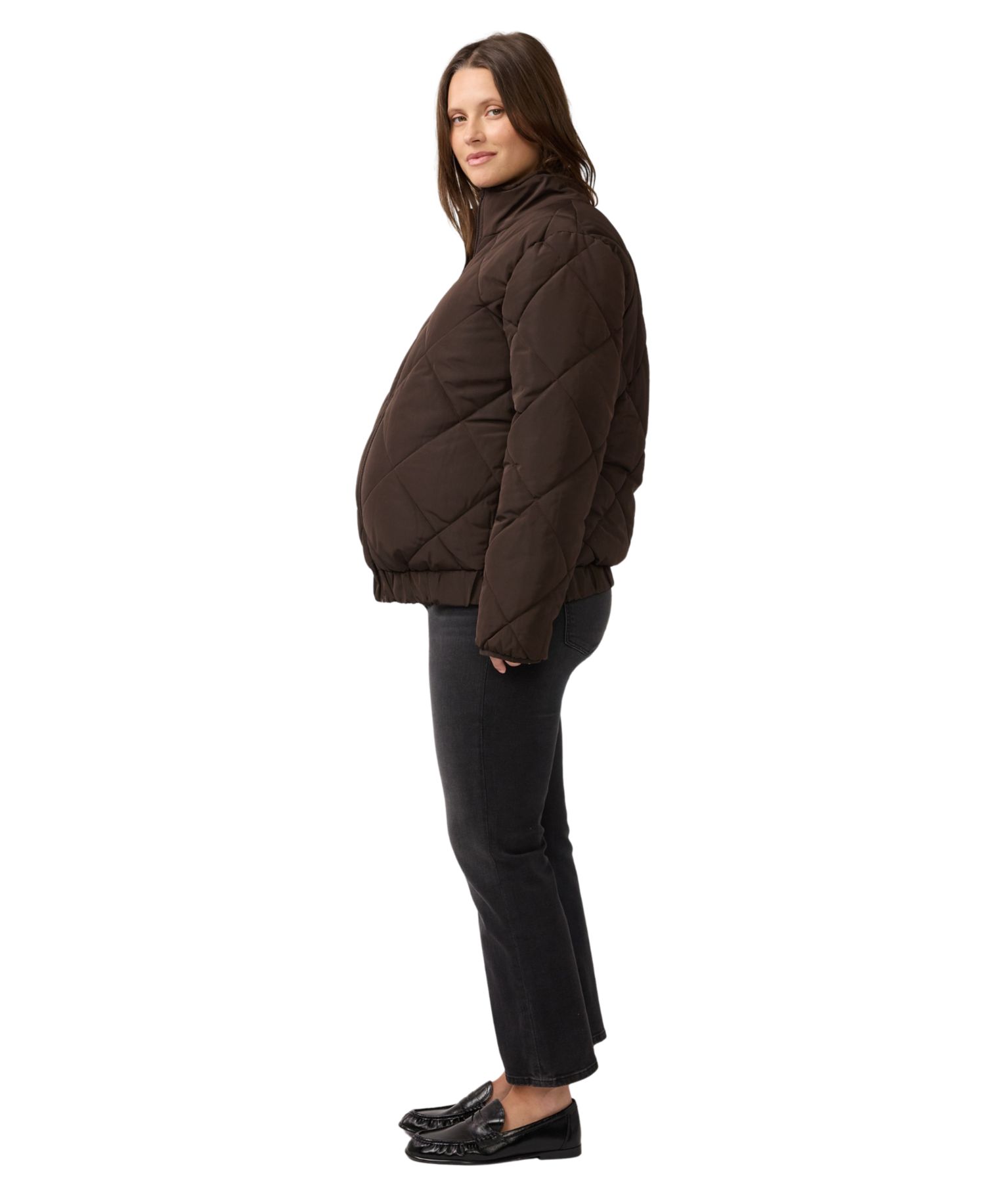 Maternity Grow With You Raglan Insulated Puffer Jacket