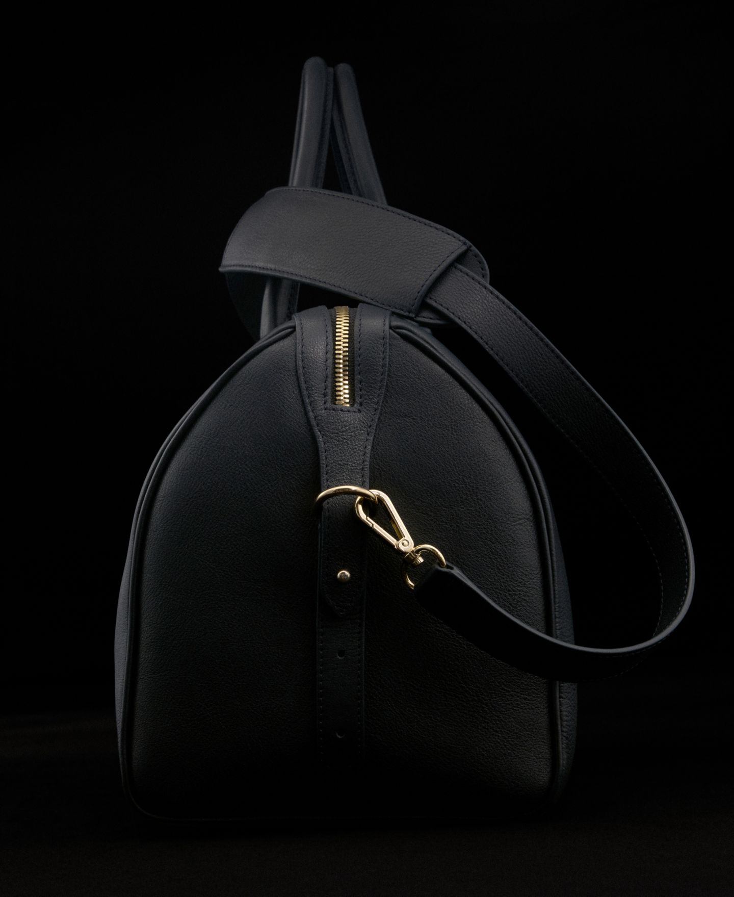 Женская сумка MANGO Selection Double-Handle Leather Work Satchel, цвет: Тёмно-синий — фото 7