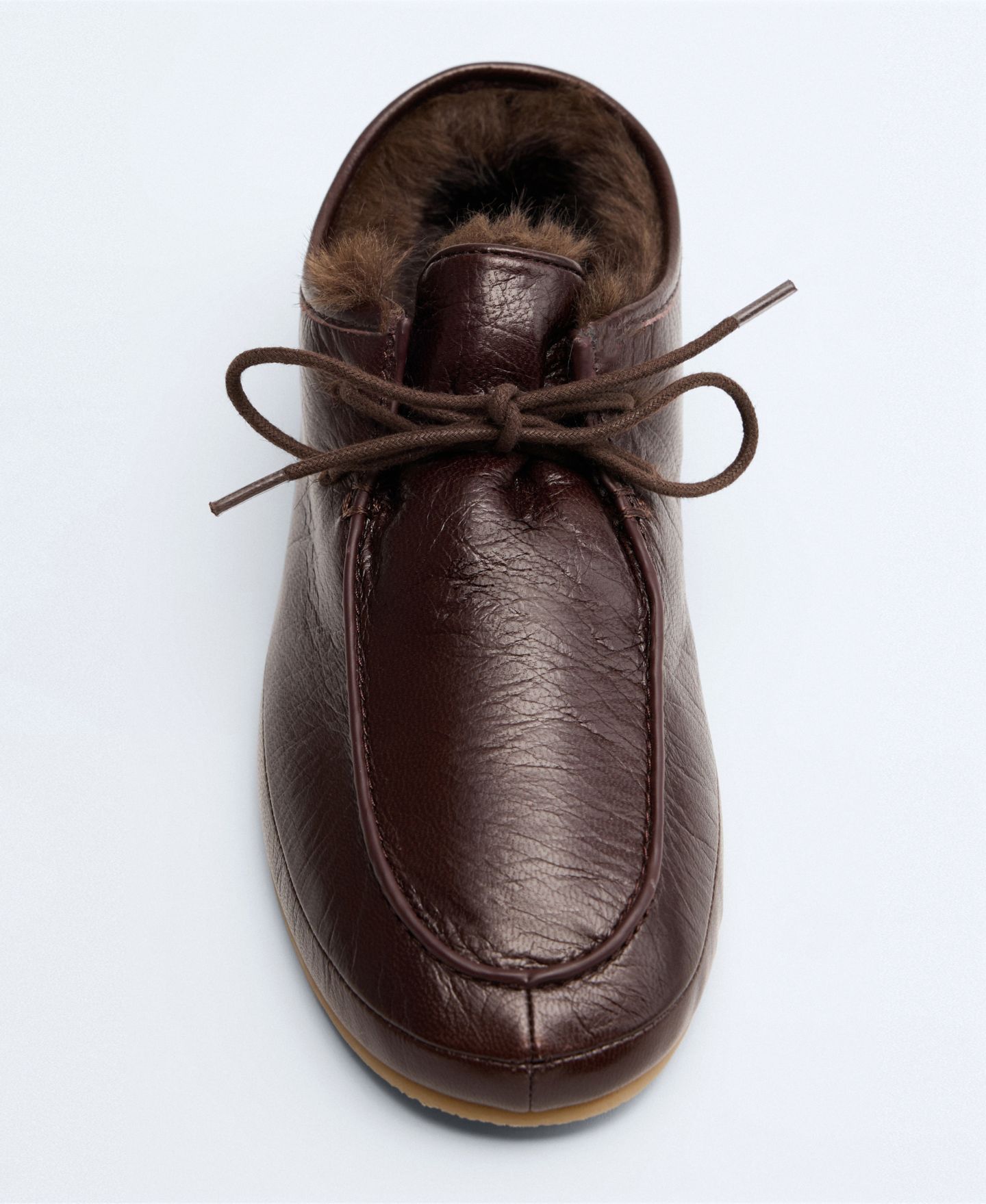 Женские туфли MANGO Round-Toe Flat, цвет: Тёмный коричневый — фото 4
