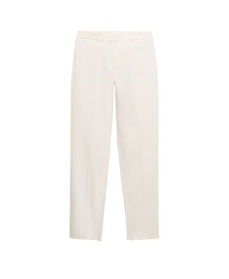 Women's Selection Straight Satin Side-Slits Pants