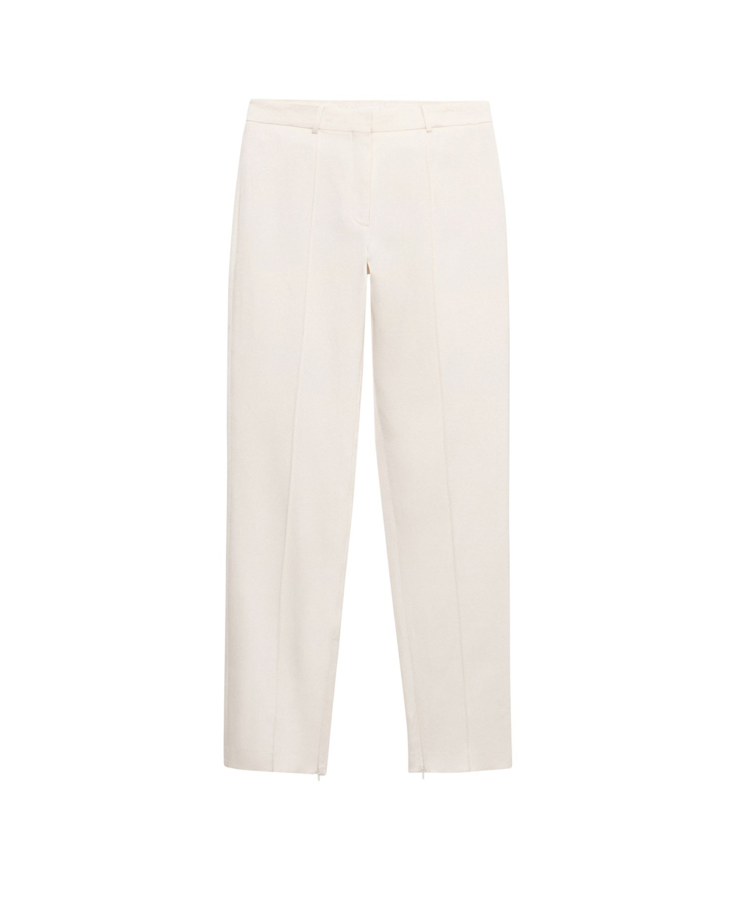 Women's Selection Straight Satin Side-Slits Pants