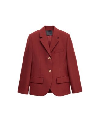 Women's Selection Wool-Blend Lapel Collar Suit Blazer