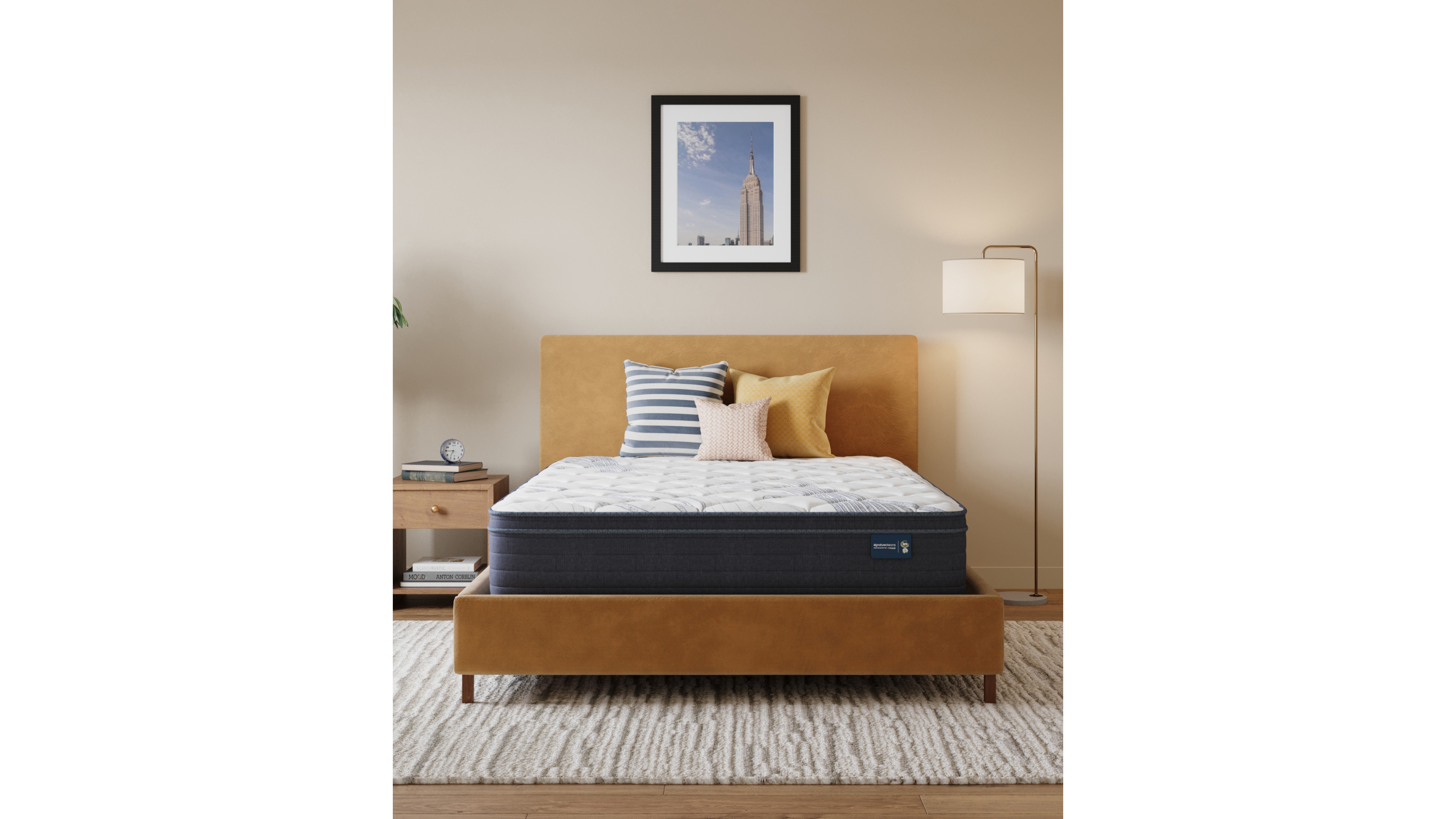 Serta Signature Dreams 11.5" Plush Euro Top Mattress Set, Twin