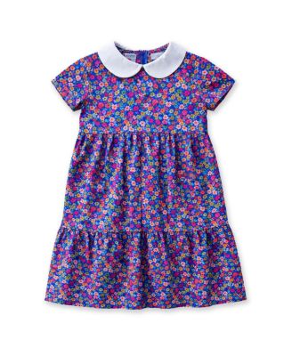 Toddler Girls' 2T-5T Floral-Print Short-Sleeve Knee-Length Dress