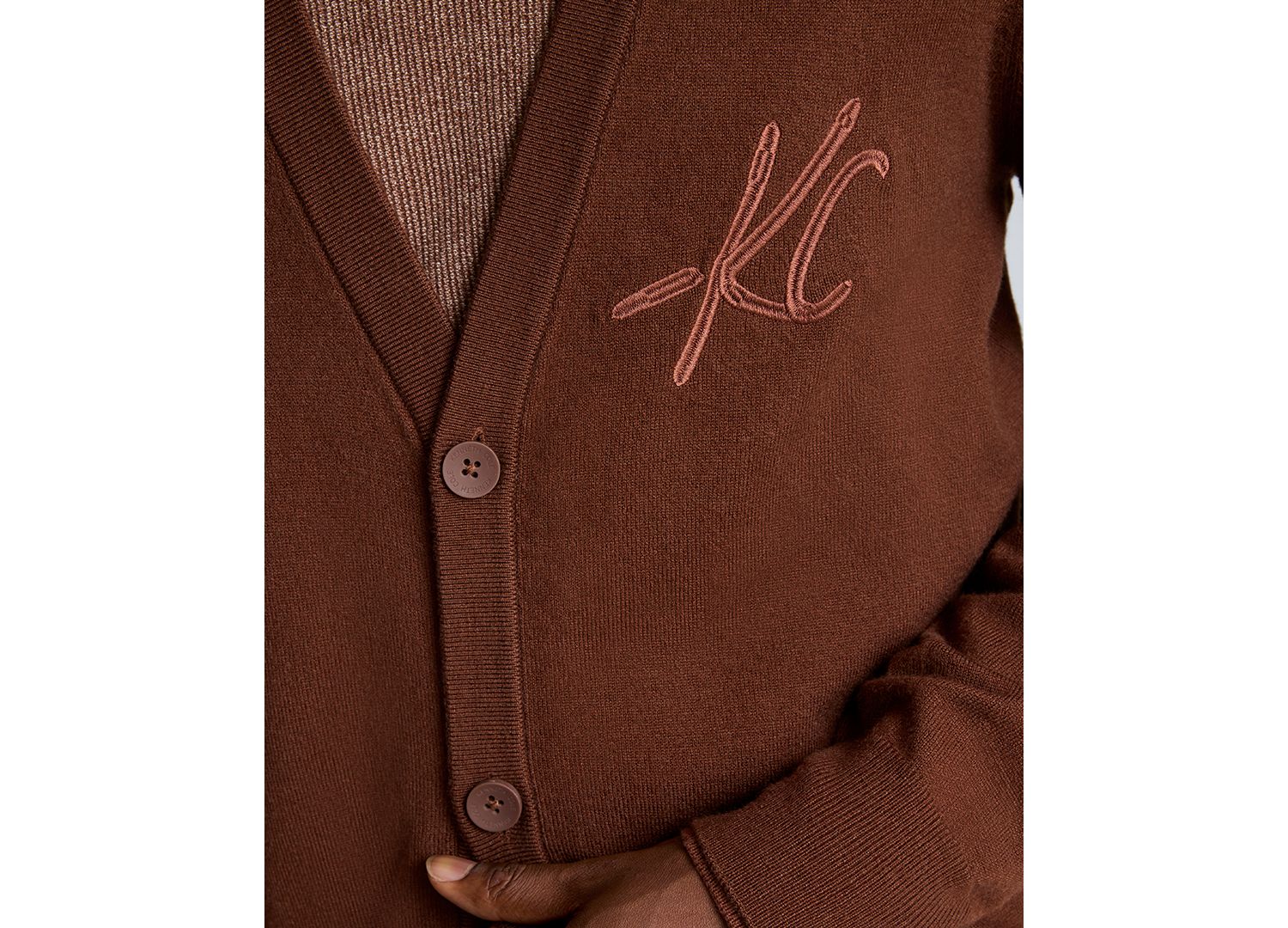 Men's Logo V-Neck Slim-Fit Cardigan Sweater