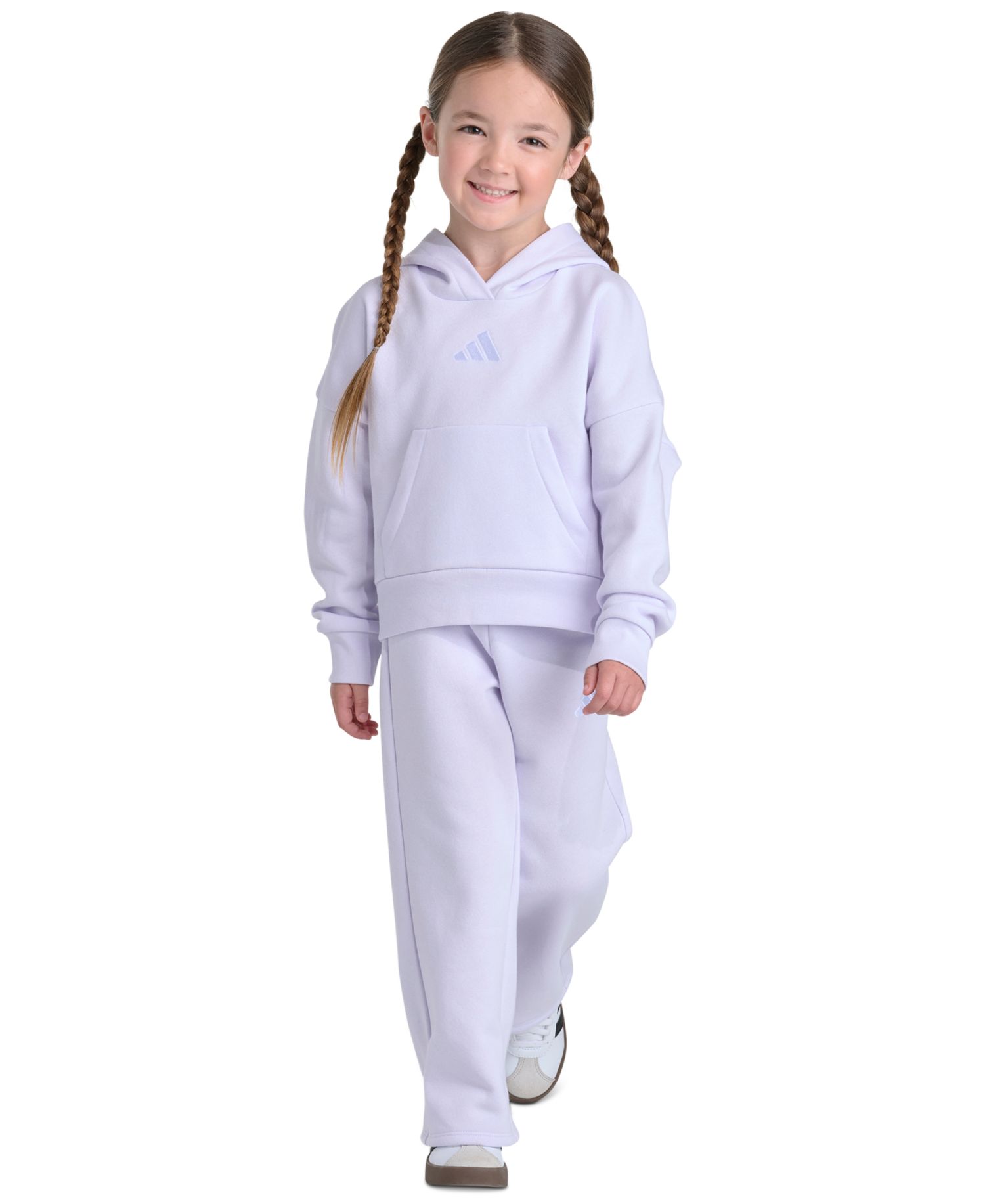 Girls' 2T-6X Pullover Hoodie and Wide-Leg Pants, 2-Piece Set