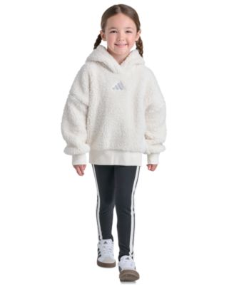 Girls' 2T-6X Long-Sleeve Sherpa Hoodie and Leggings, 2-Piece Set