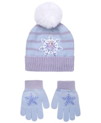 Girls' Faux Fur Pom-Pom Beanie and Gloves, 2-Piece Set
