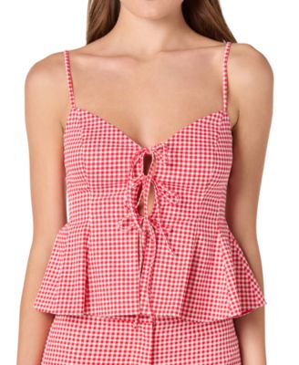 Women's Alma Sweetheart Neck Sleeveless Peplum Top