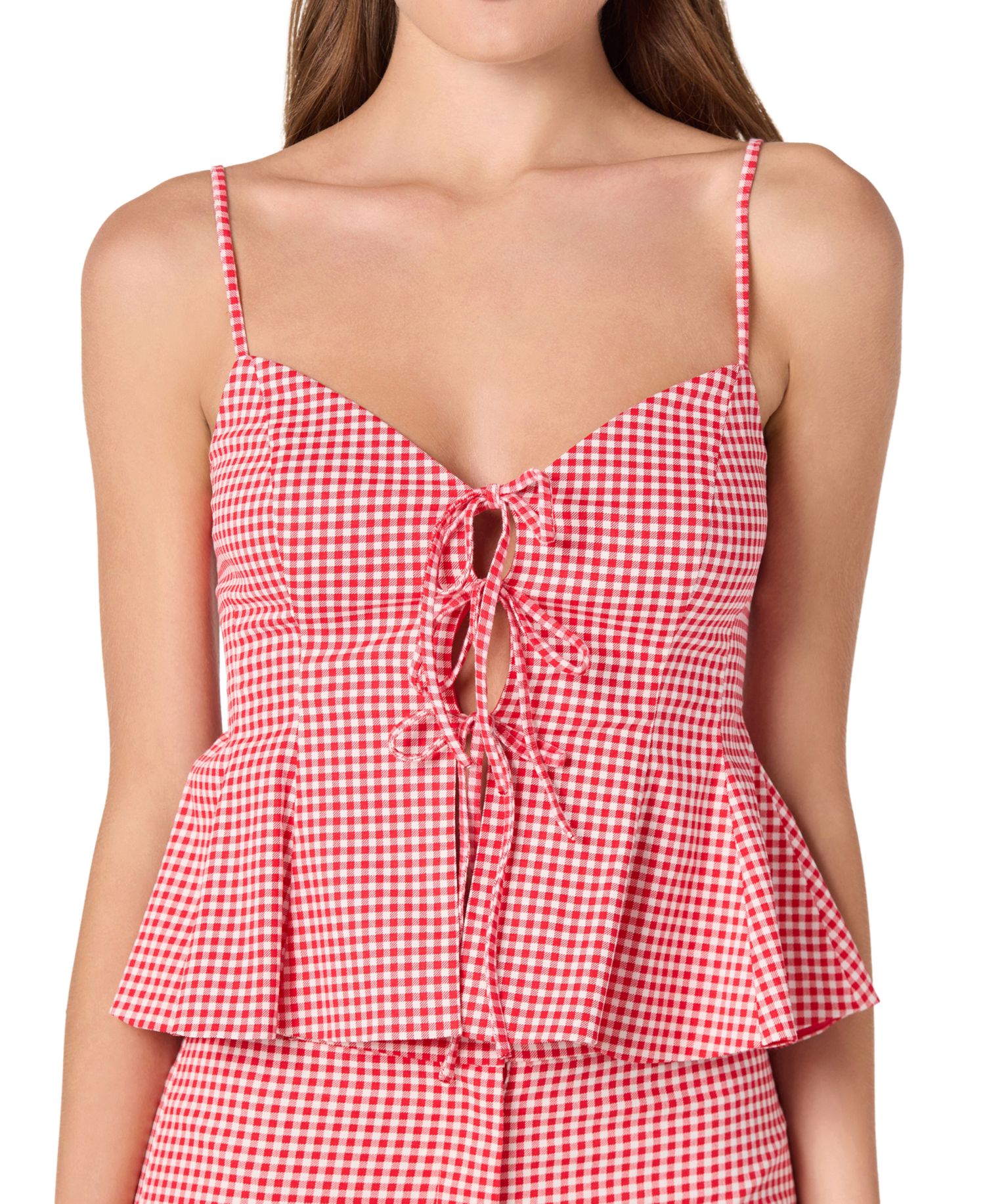 Women's Alma Sweetheart Neck Sleeveless Peplum Top