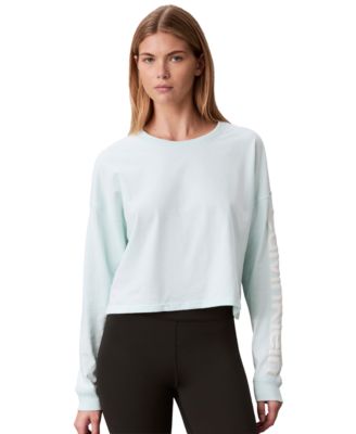 Women's Puff Graphic Logo Long-Sleeve Cropped T-Shirt