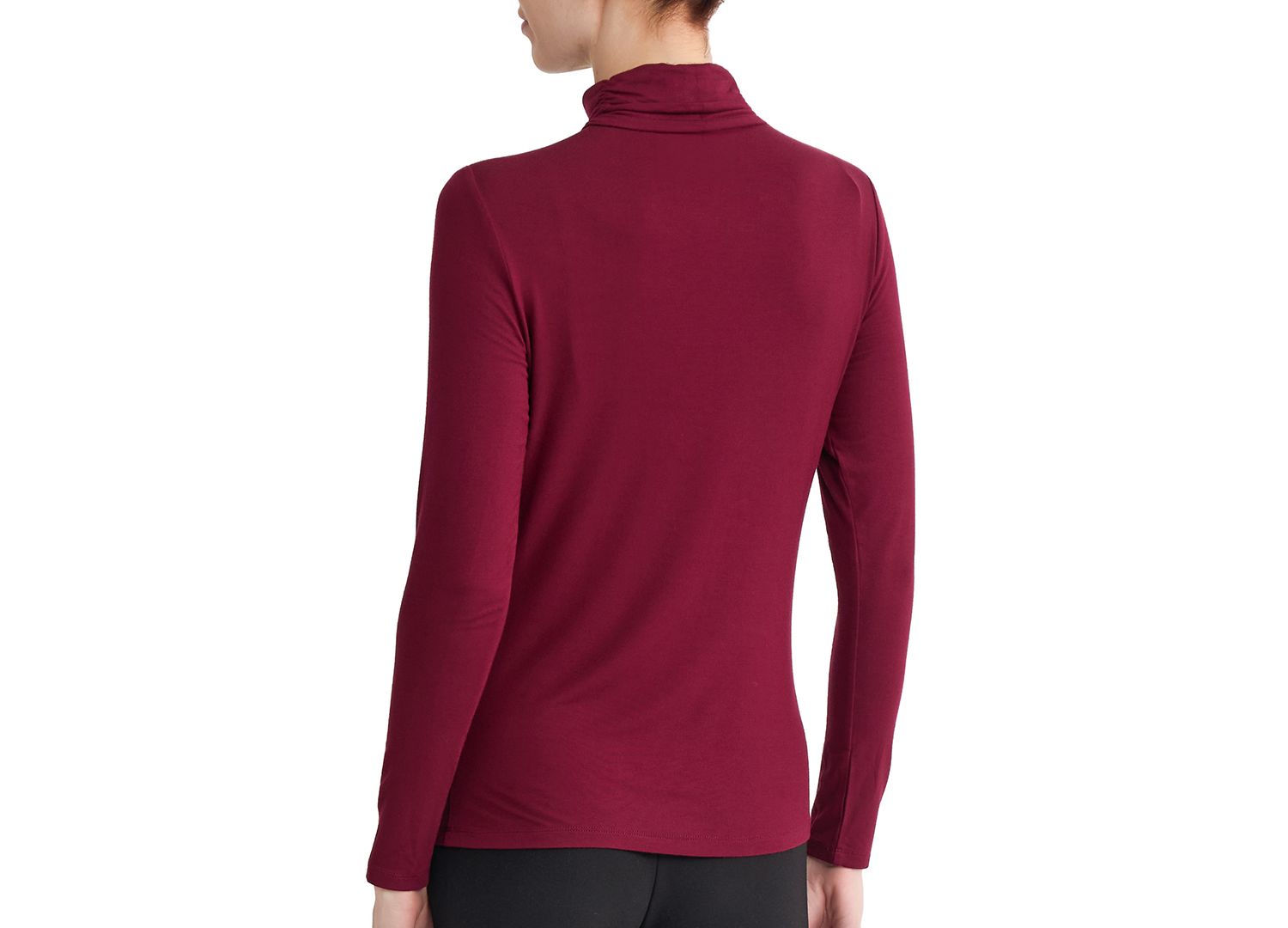 Women's Shirred Pullover Turtleneck Top