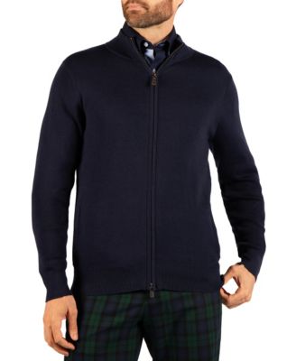 Men's Fine Knit Full Zip Sweater