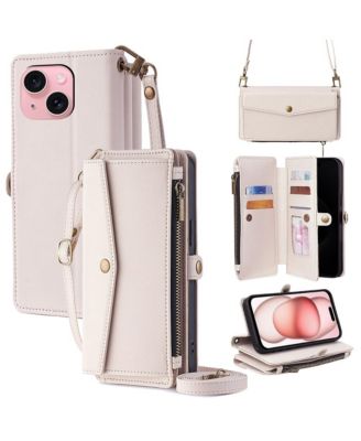 Card Holder Detachable Shoulder Strap Wallet Case for iPhone 12–17