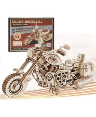 3D Wooden Motorcycle Puzzle-1:8 Scale Wood Model Motorcycle Kits to Build for Adults Kids Gift Presents