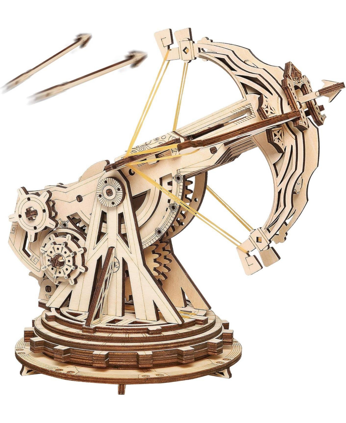 Robotime Siege Heavy Ballista 3D Wooden Mechanical Puzzle, 142 Pieces, Ages 14+