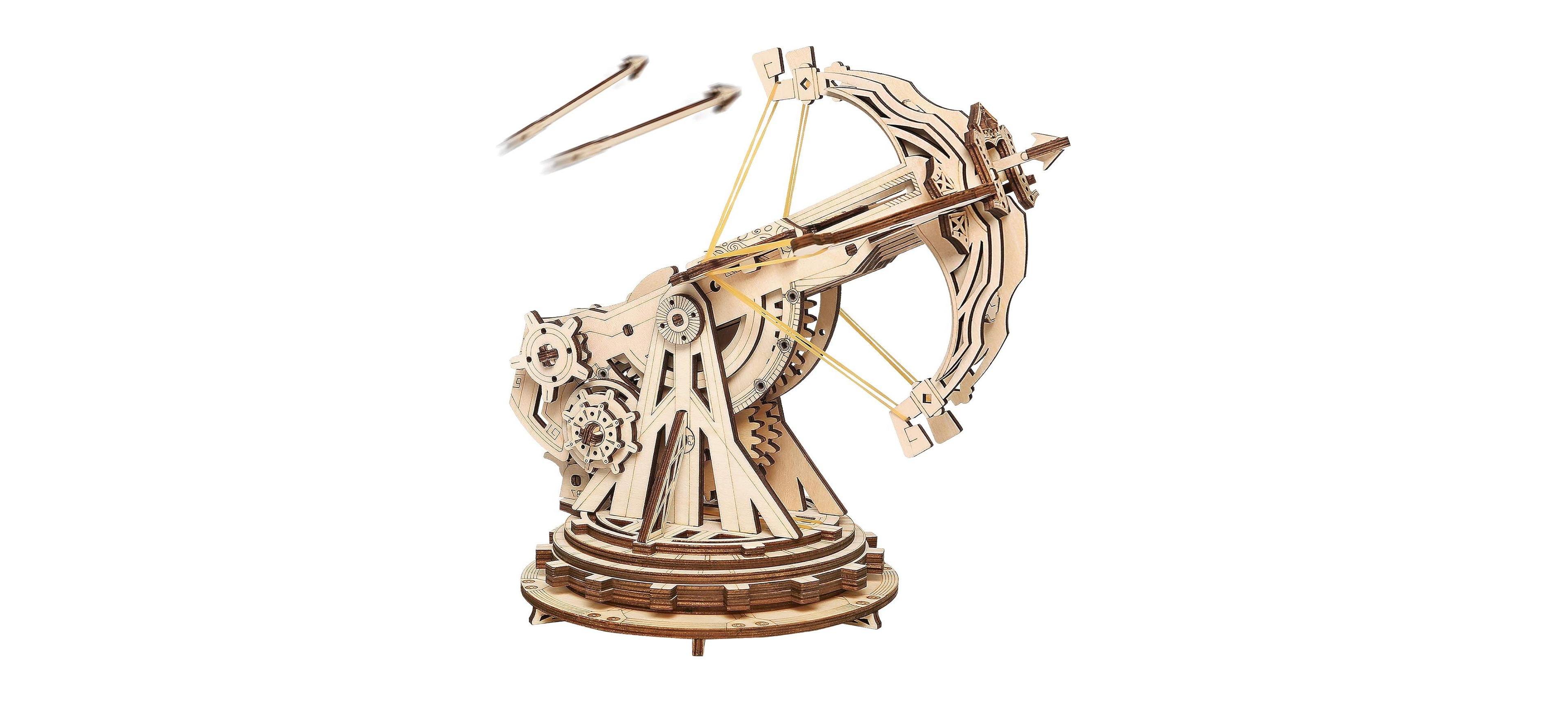 Robotime Siege Heavy Ballista 3D Wooden Mechanical Puzzle, 142 Pieces, Ages 14+