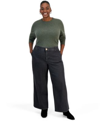 Plus Size High-Rise Wide-Leg AbSolution Jeans