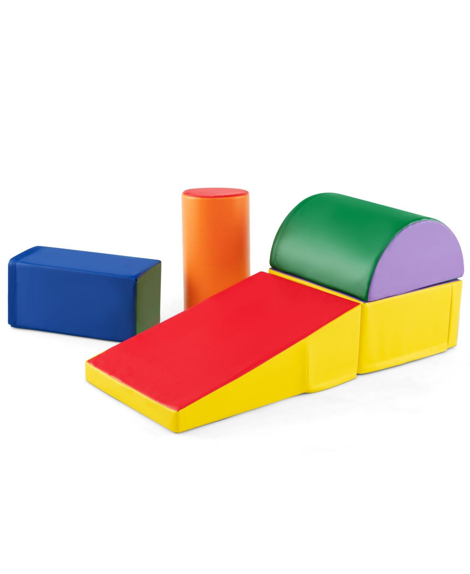 5 Piece Soft Foam Climb and Crawl Activity Playset for Toddlers Ages 1 and Up