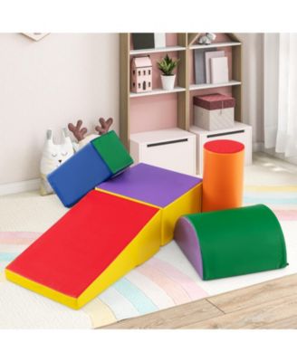 5 Piece Soft Foam Climb and Crawl Activity Playset for Toddlers Ages 1 and Up