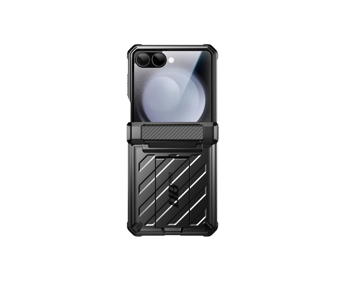 Supcase Unicorn Beetle Pro Rugged Belt Clip Built-in Screen Protector Case for Samsung Galaxy Z Flip7 - Black
