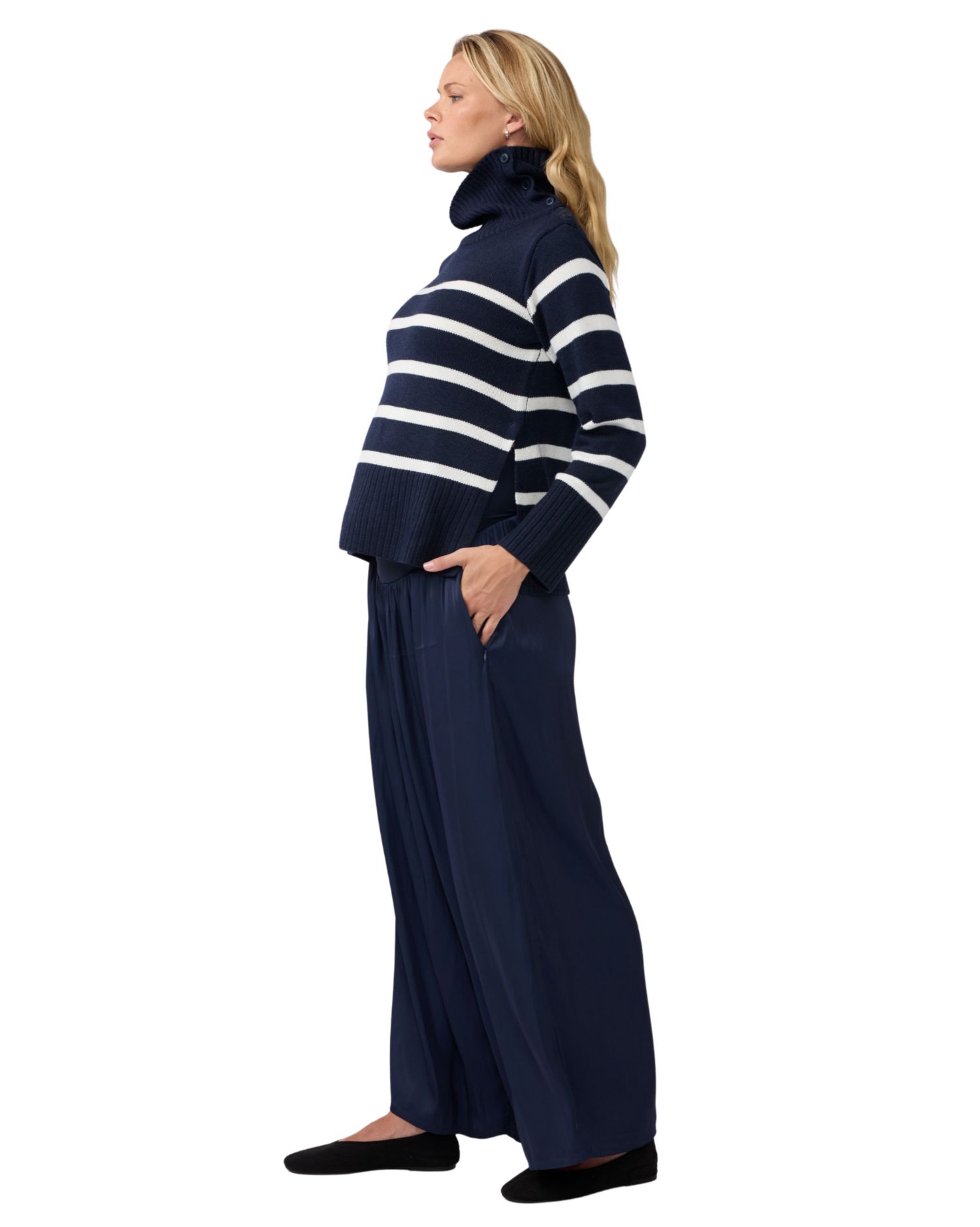 Maternity Wide-Leg Woven Pants