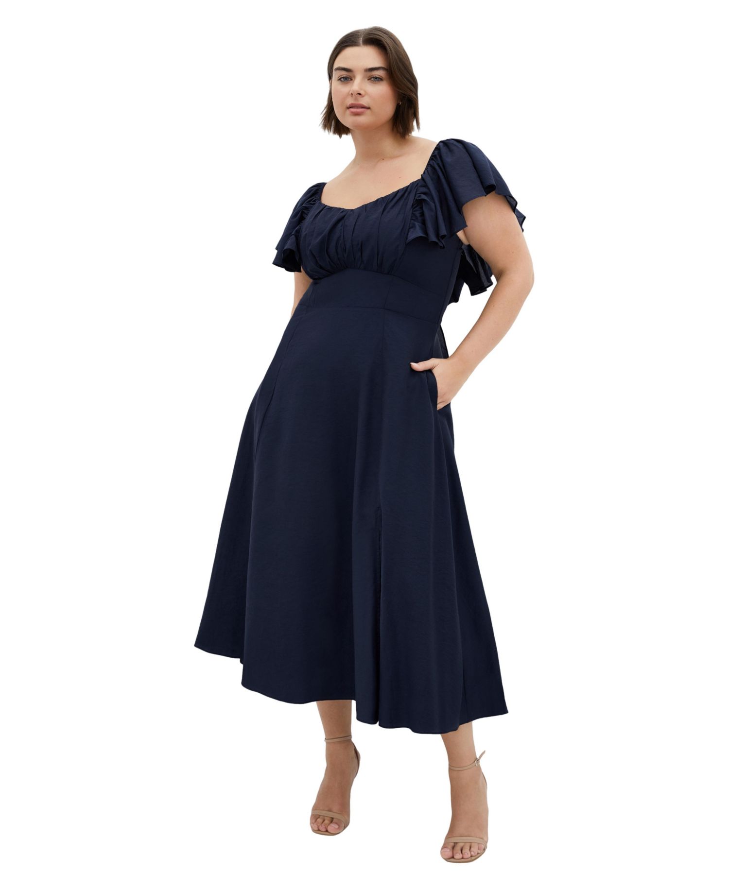 Women's Alisia Tie-Back Midi Dress