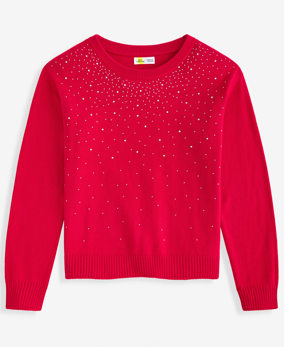Epic Threads Girls 5-20 Embellished Long-Sleeve Sweater, Macy's Exclusive