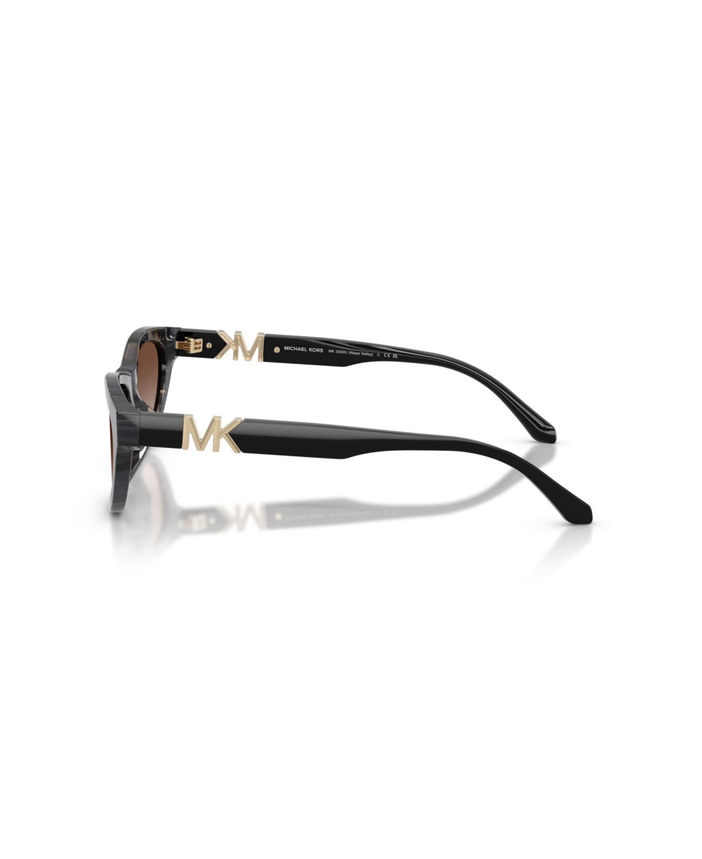 Женские солнцезащитные очки Michael Kors Cat Eye Gradient Sunglasses MK2293U, цвет: Чёрный камуфляжный черепаховый — фото 2