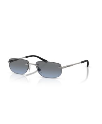 Men's Rimless Oval Metal Sunglasses AN3096
