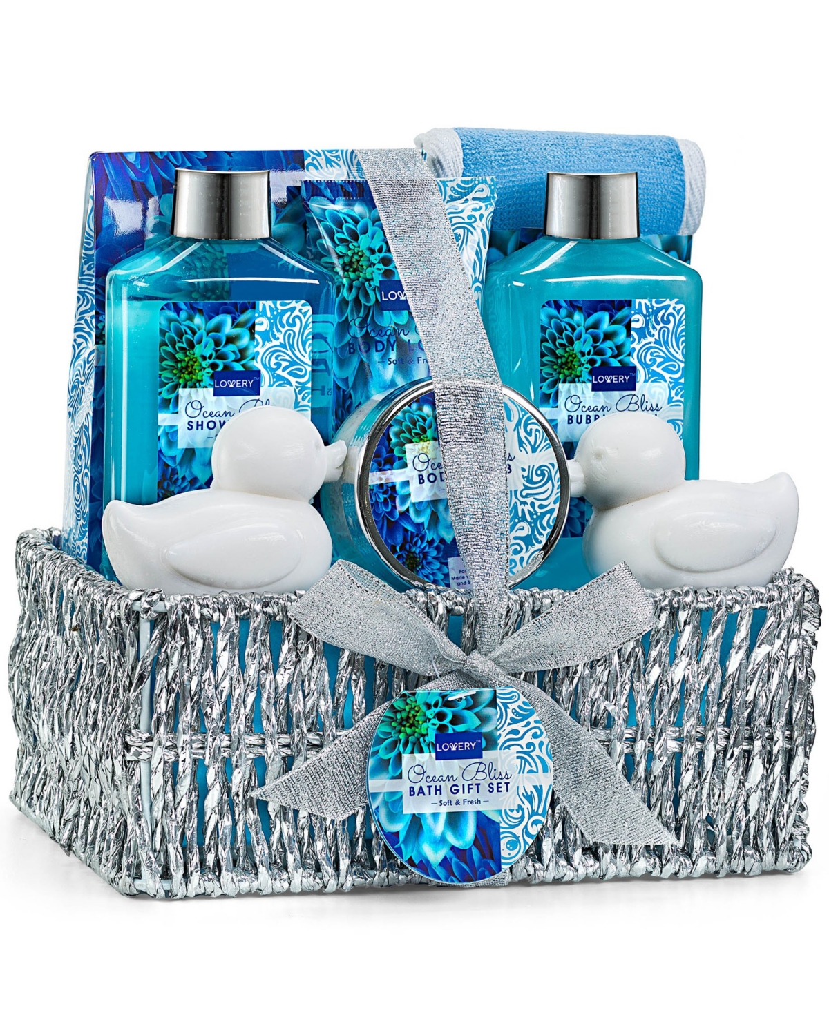 Lovery 9 Piece Home Spa Ocean Bliss Body Care Gift Set - Blue