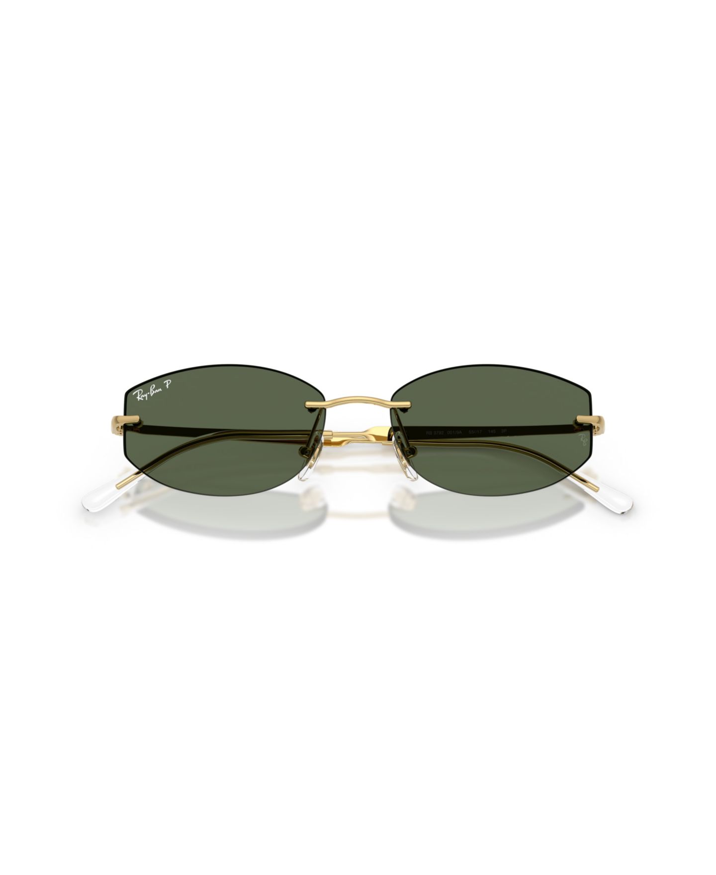 Женские солнцезащитные очки Ray-Ban Polarized Rimless Geometric Sunglasses RB3792, цвет: Arista — фото 6