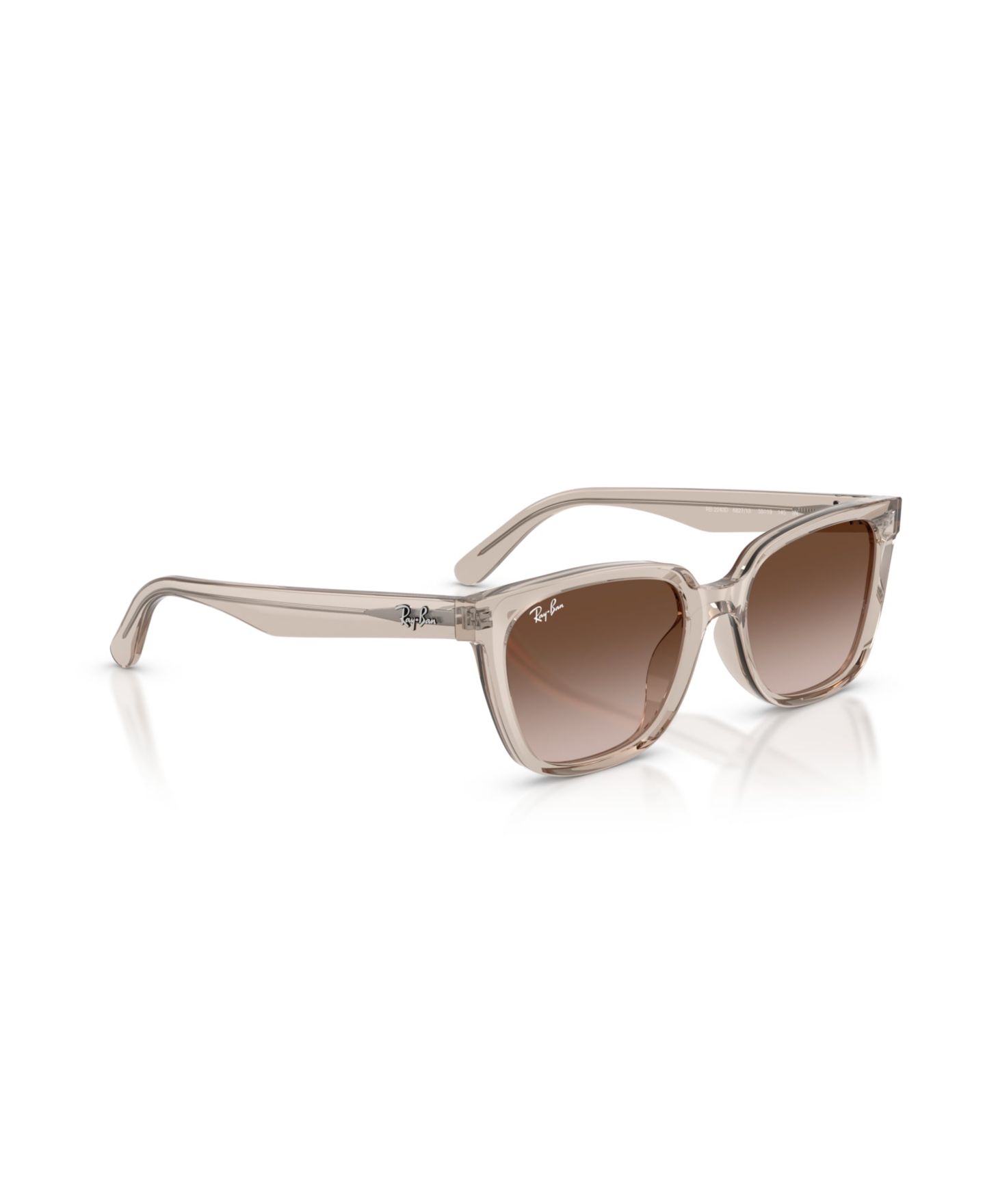 Женские солнцезащитные очки Ray-Ban RB2243D с градиентными линзами, квадратные, цвет: Прозрачный коричневый — фото 6
