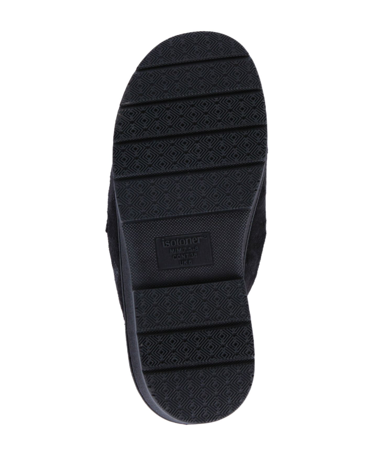 Женские тапочки Isotoner Signature Microsuede Scuff Slippers, цвет: Чёрный — фото 5