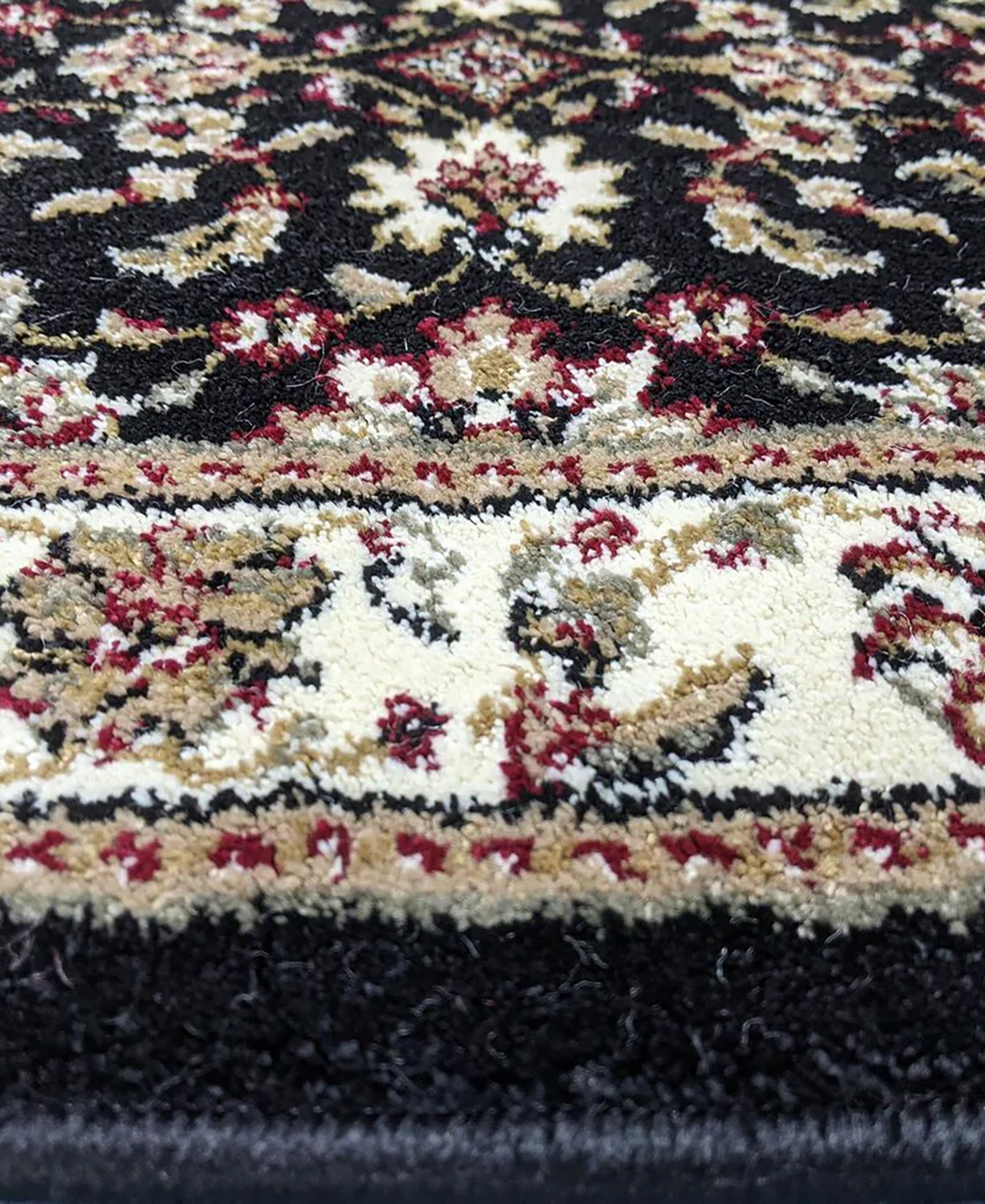 Closeout! Km Home 1592/1010/Black Pesaro Black 3'3" x 4'11" Area Rug