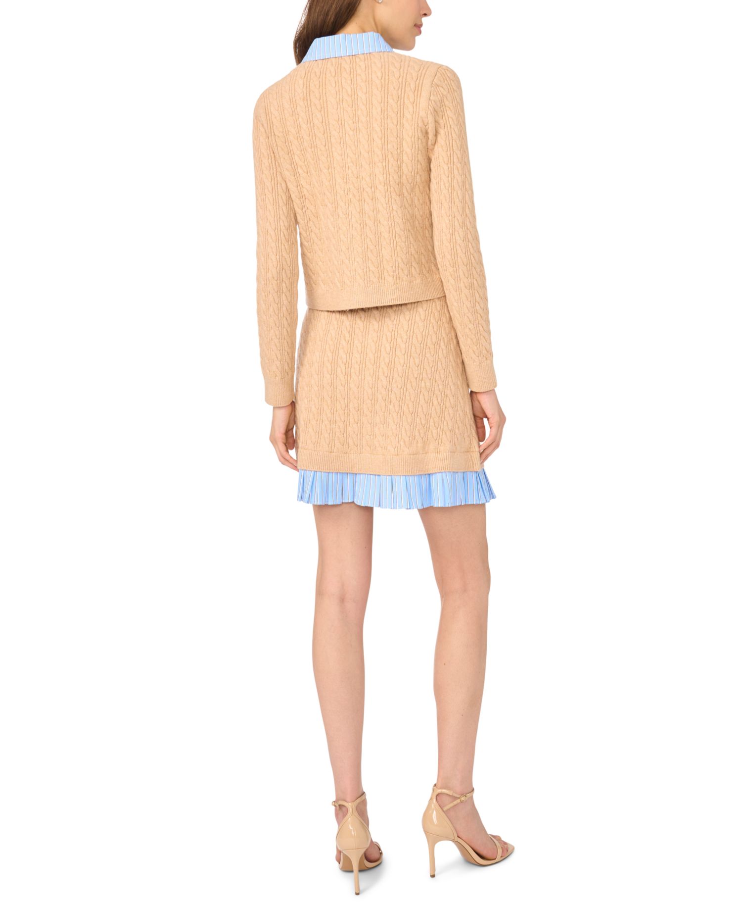 Women's Cable-Knit A-Line Mini Skirt