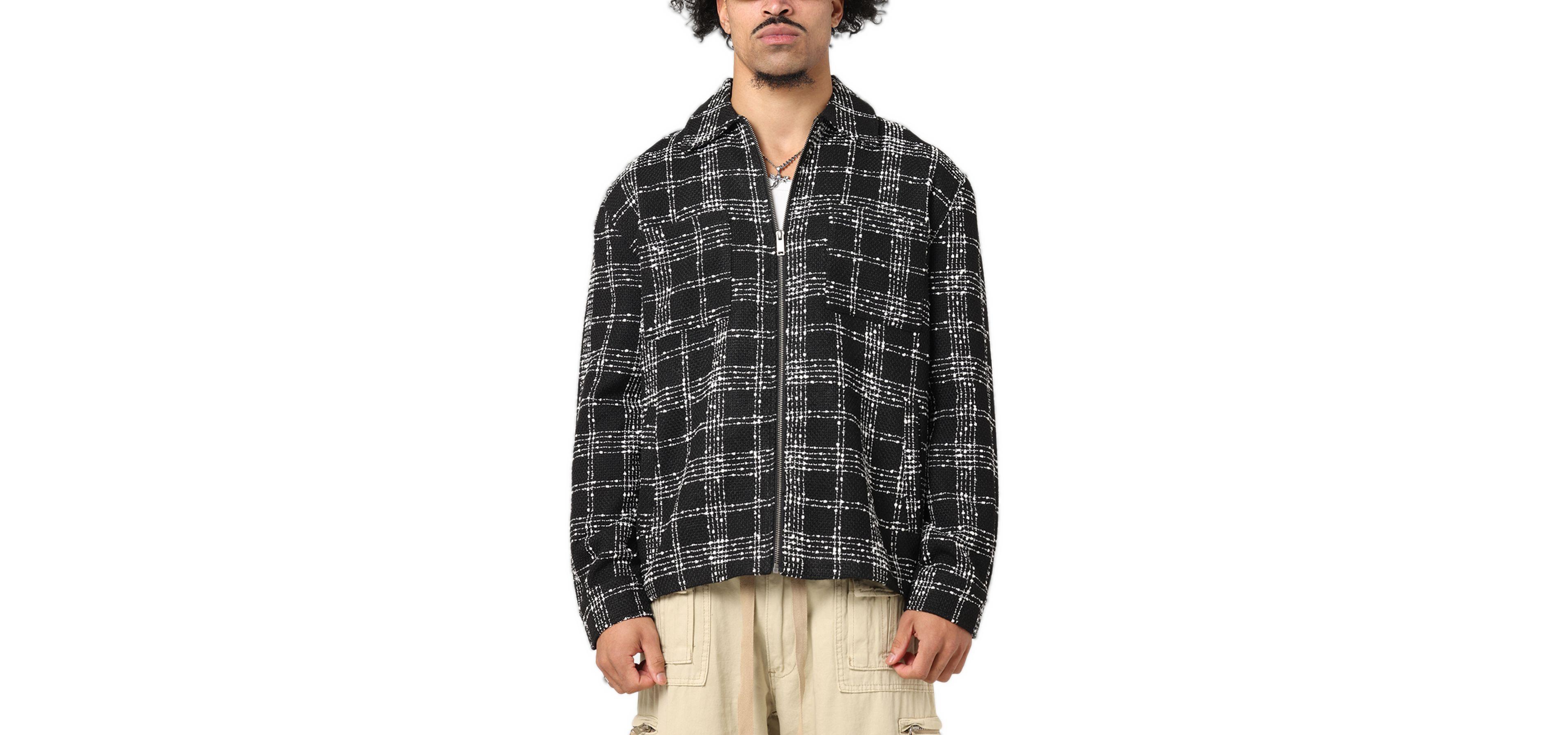 Xxiii Men's Boucle Tweed Zip Jacket