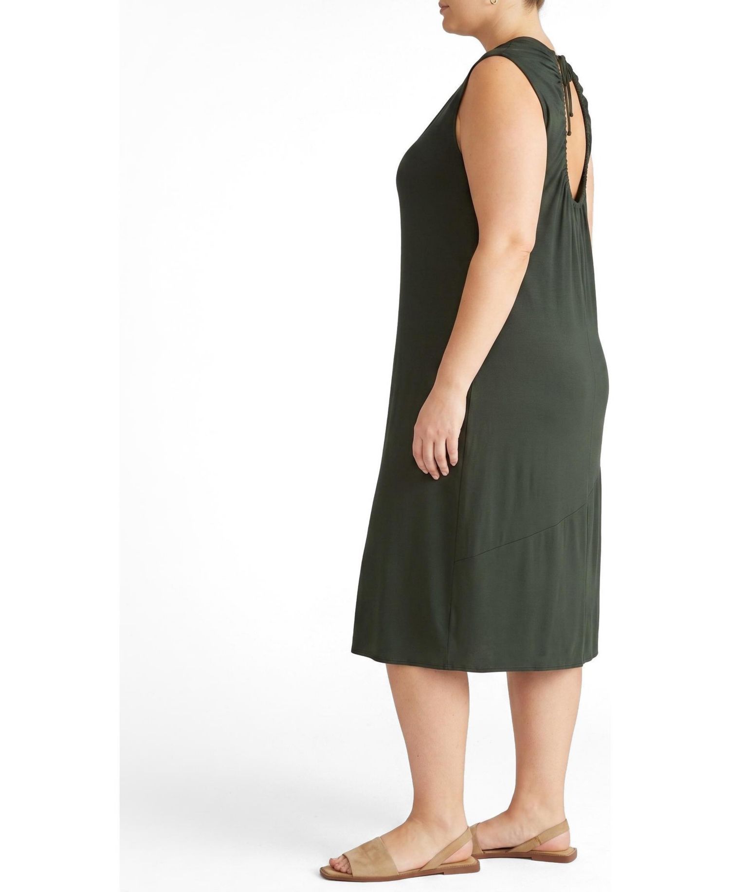 Plus Size Lila Tie-Back Liquid Jersey Dress