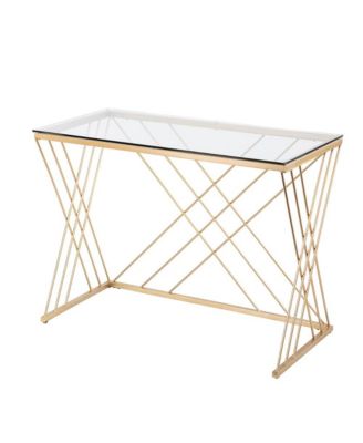 Desby Modern Glass Top Desk
