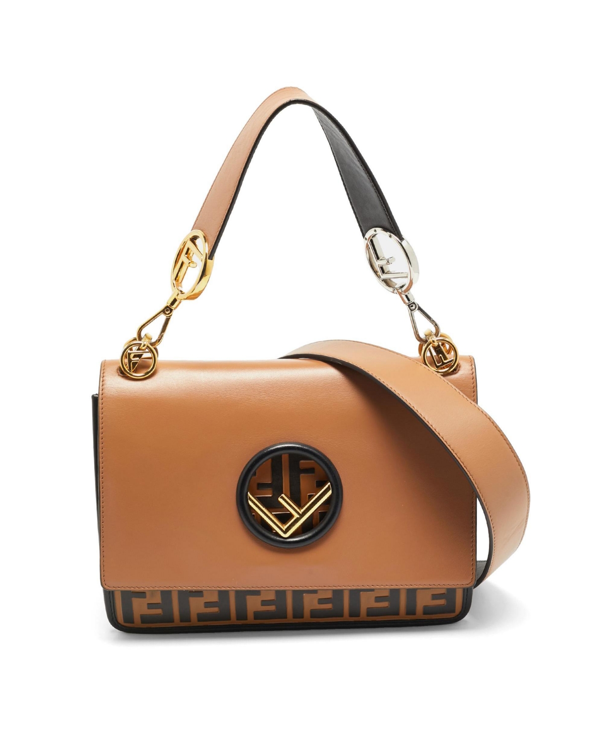Pre-Owned Fendi Kan I Bicolor Leather Shoulder Bag