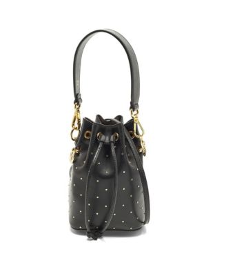 Women's Mon Tresor Mini Studded Leather Bucket Bag