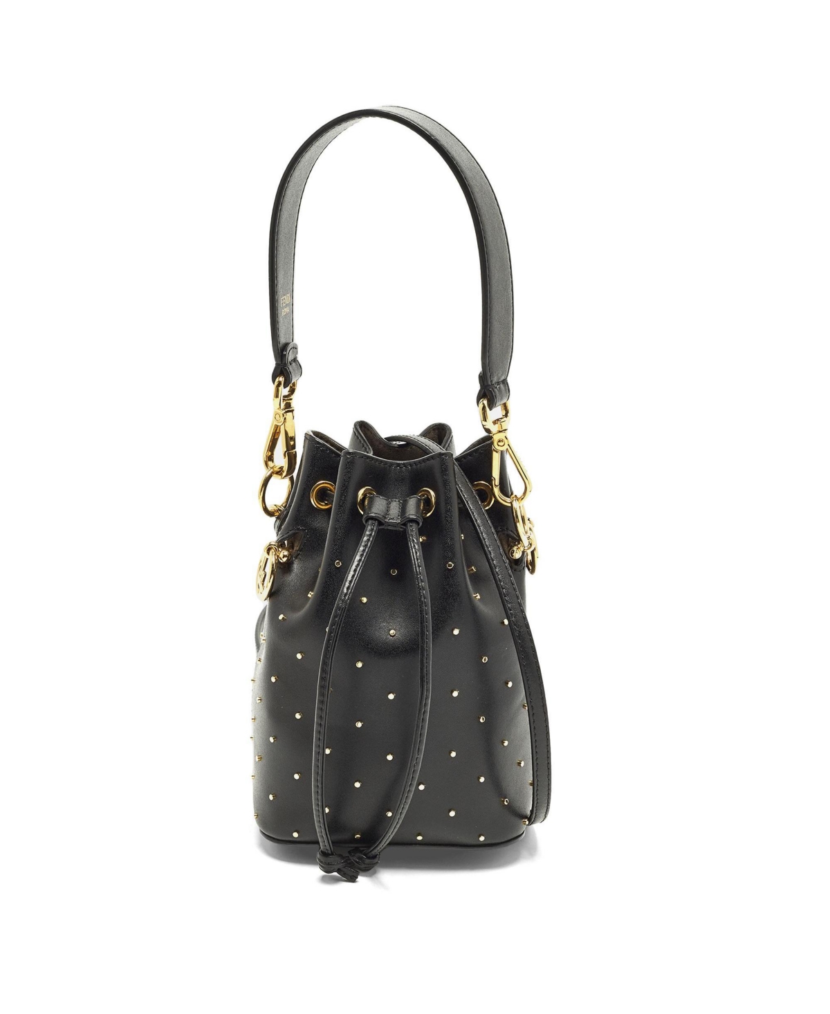 Pre-Owned Fendi Women's Mon Tresor Mini Studded Leather Bucket Bag