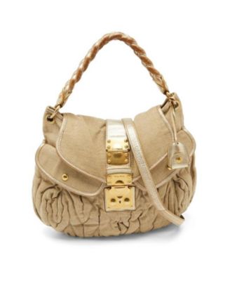 Ruched Coffer Satchel with Braided Handles