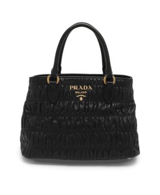 Gaufre Ruched Nappa Leather Tote