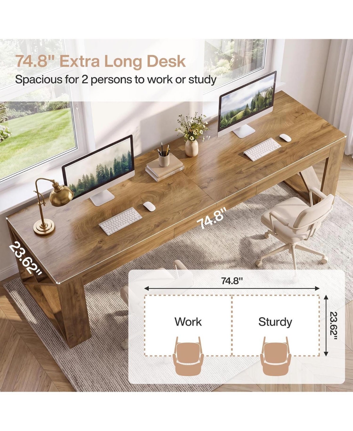 Tribesigns Executive Desk, Large Modern Computer Desk