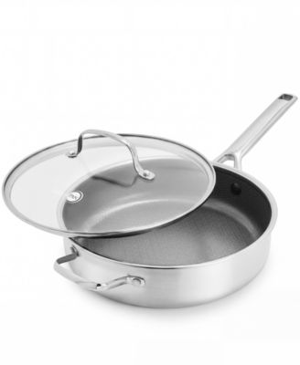 Stainless-Steel 5-Quart Covered Saut&eacute; Pan