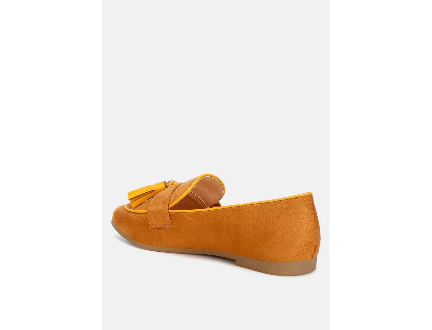 Женские туфли Rag & Co Folklore Micro Suede Tassel s, цвет: Бежевый / Хаки — фото 9