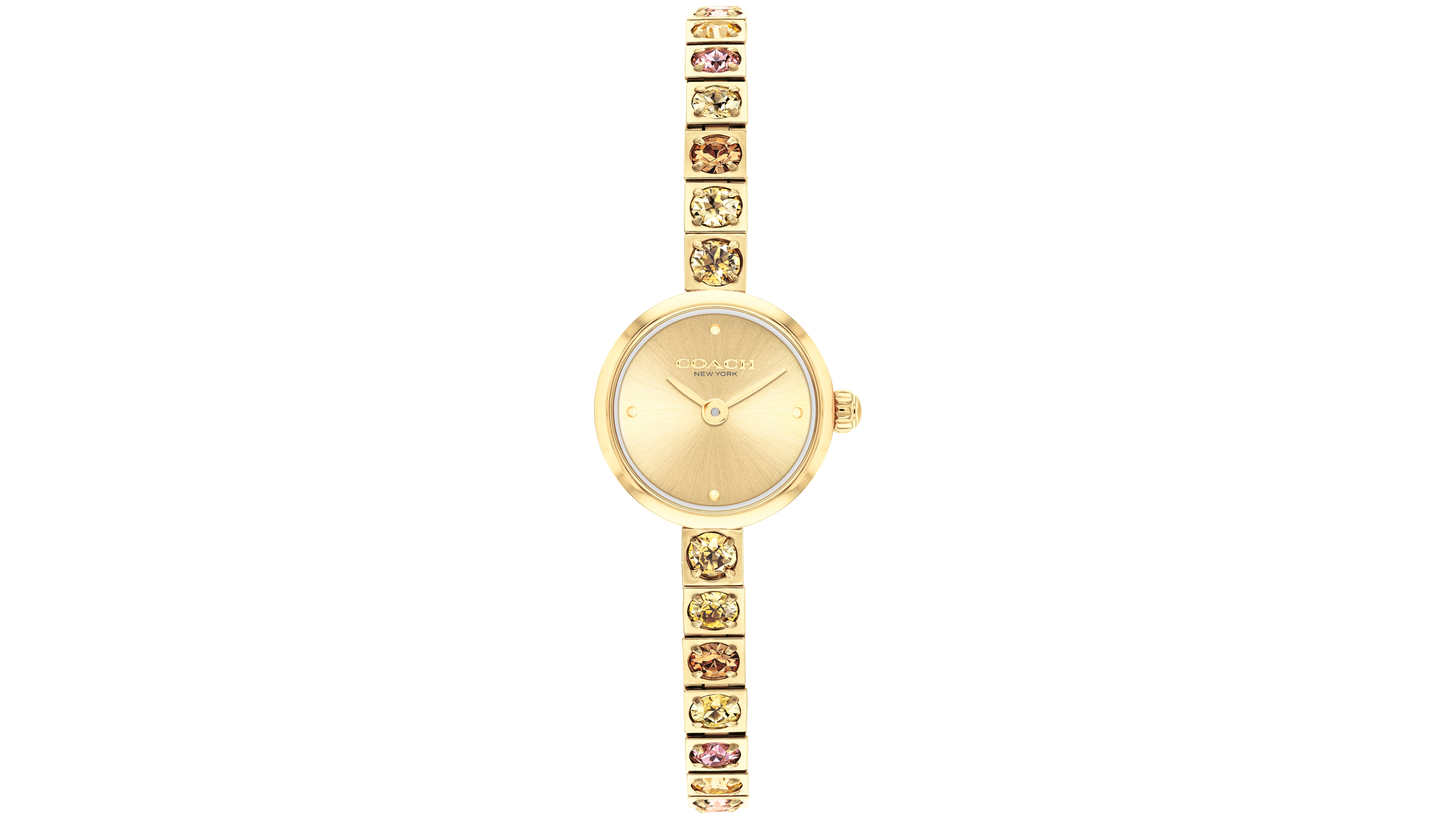 Coach Women's Iris Quartz Gold-Tone Stainless Steel Bracelet Watch 19mm