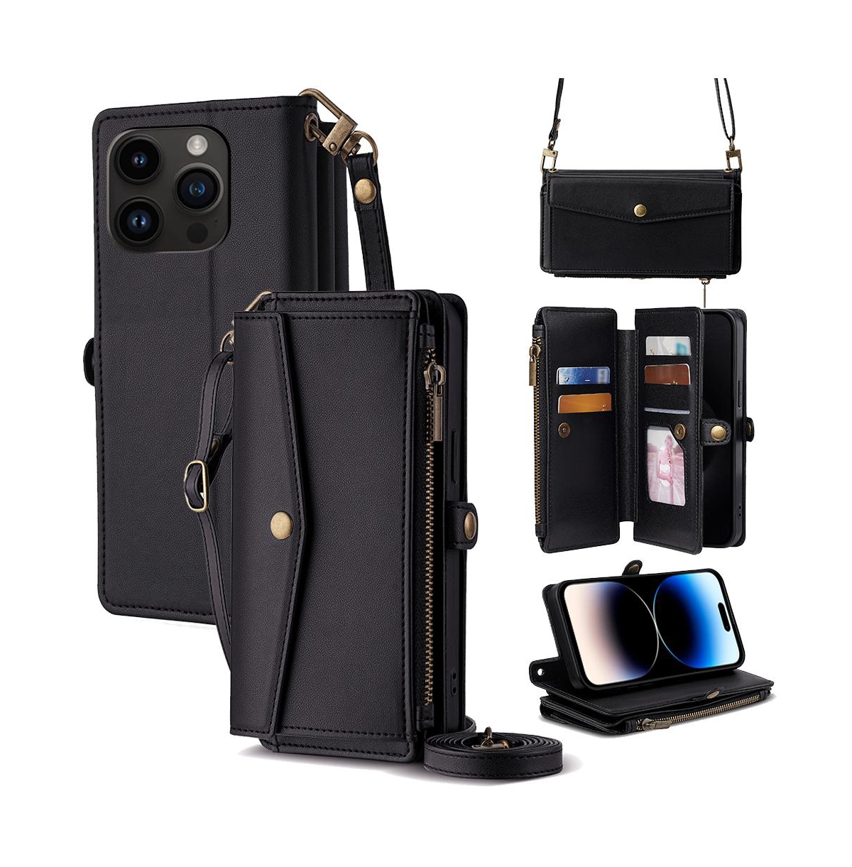 Artudatech Crossbody Wallet Case for Apple iPhone 12-17