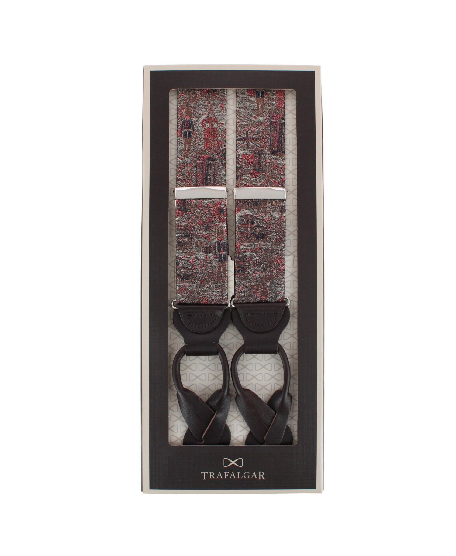 London Tapestry Silk Button-End Suspenders
